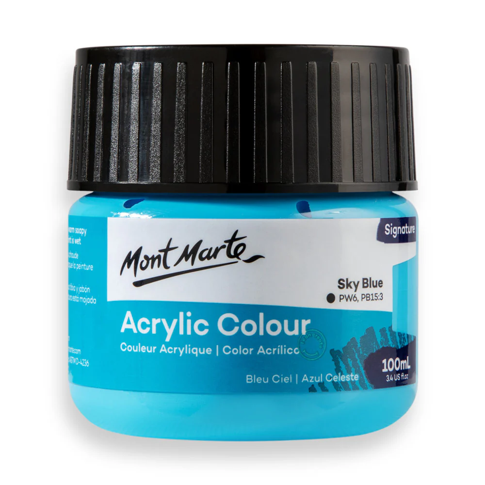 Mont Marte Signature 100ml Acrylic Colour - Sky Blue