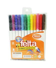 Atlas Felta Colour Pen 12pcs
