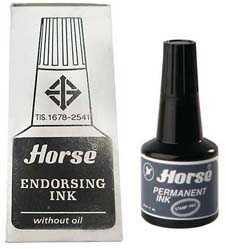 Horse Endorsing Black Ink