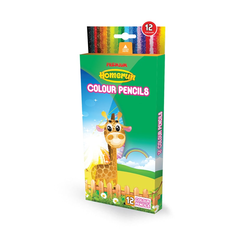 Premium Homrun 12 Colour Pencils 