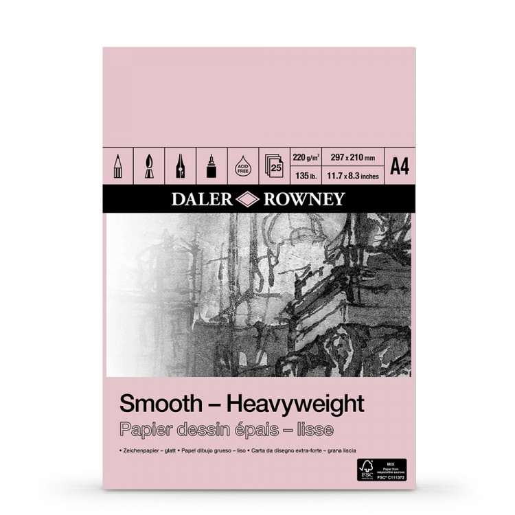 Daler Rowney Smooth  Heavyweight Artists A4 Sketch Each Paper(11.7x8.3Inches)