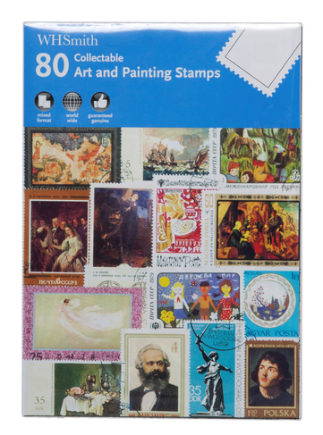 WHSmith Collectable Art and Painting Stamps ( Pack of 80 )