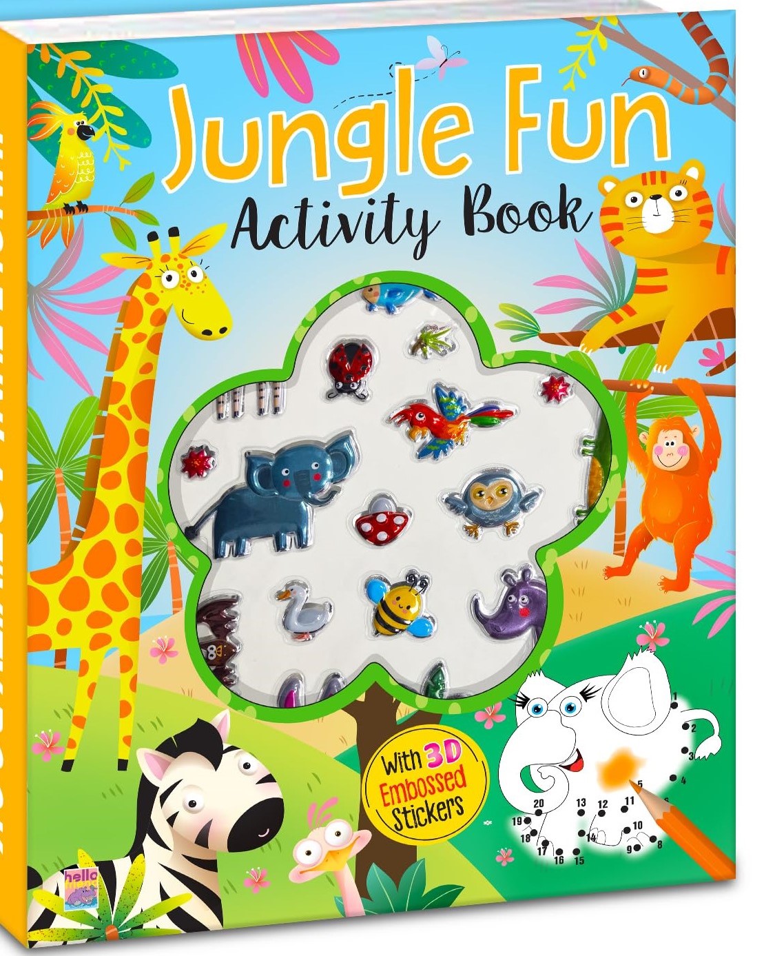 Jungle Fun Acitvity Book with 3D Embossed Stickers