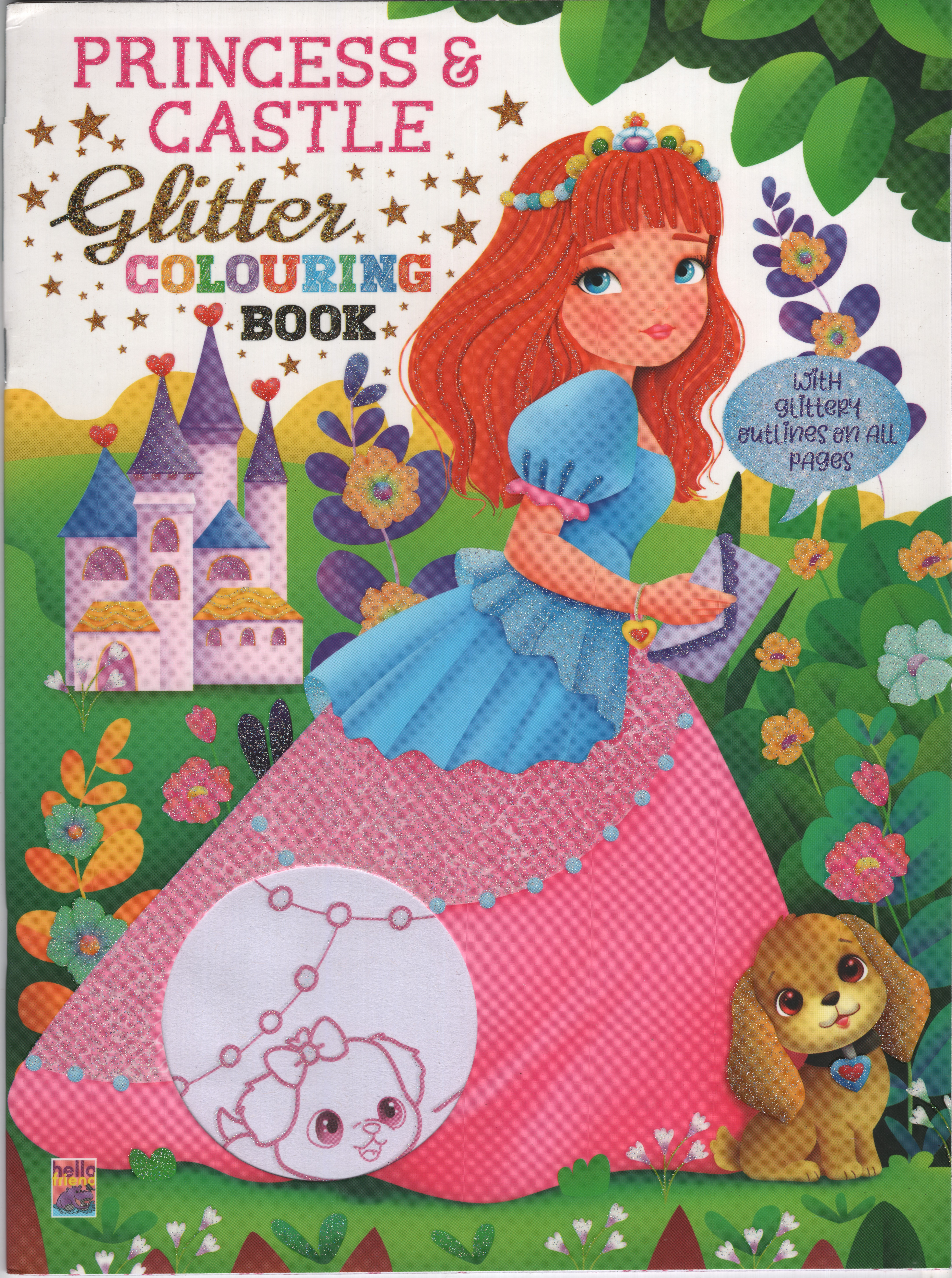 Princess and Castle Glitter Colouring Book