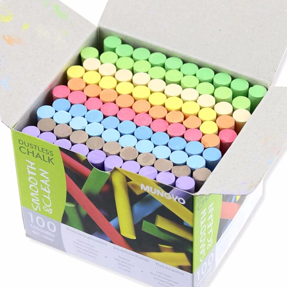 Coloured Chalk 100 PCS Box
