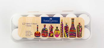 Faber Castell - 12 Fabric Acrylic Colours (No.FC1410507)