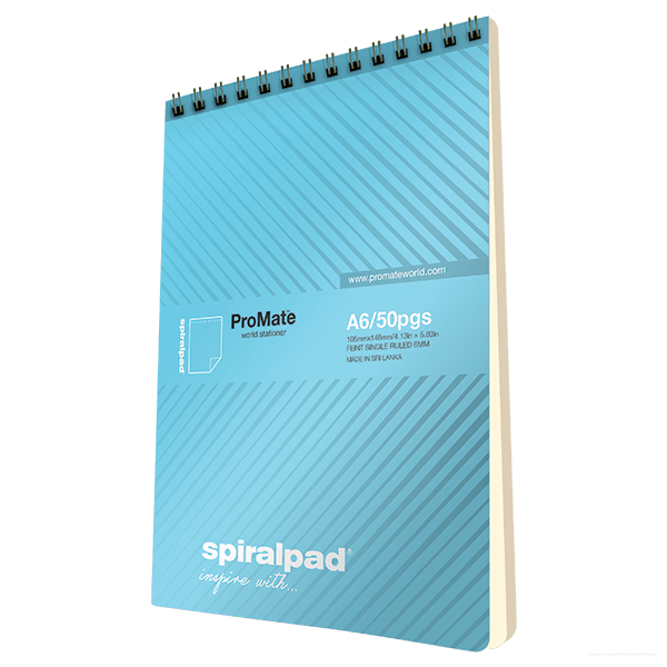 Promate A6 Spiralpad Short 50 Pages Notebook 