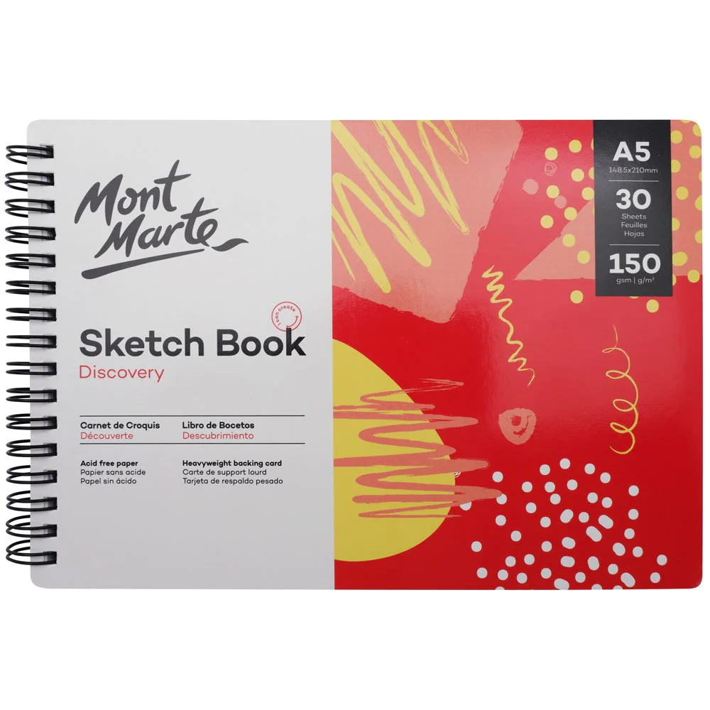 Mont Marte Discovery A5 150gsm Sketch Book - 30 Sheets