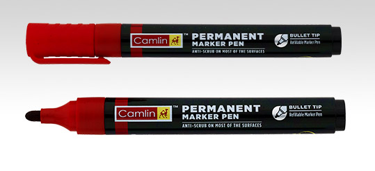 Camlin Refillable Permanent Maker Pen Red