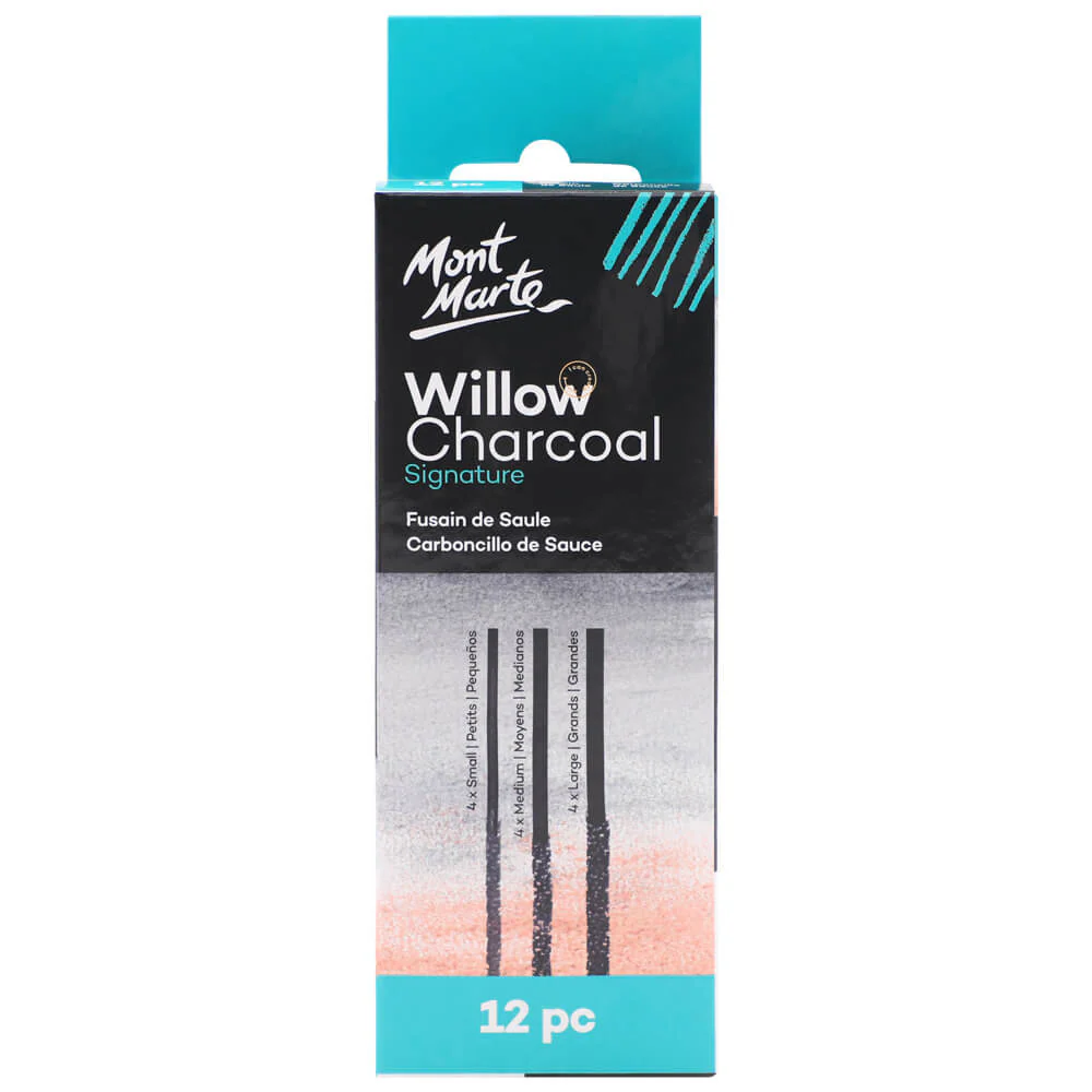 Mont Marte Signature Willow Charcoal - 12 Pcs