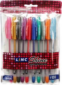 Linc Shine Glitter Gel Pen Silver