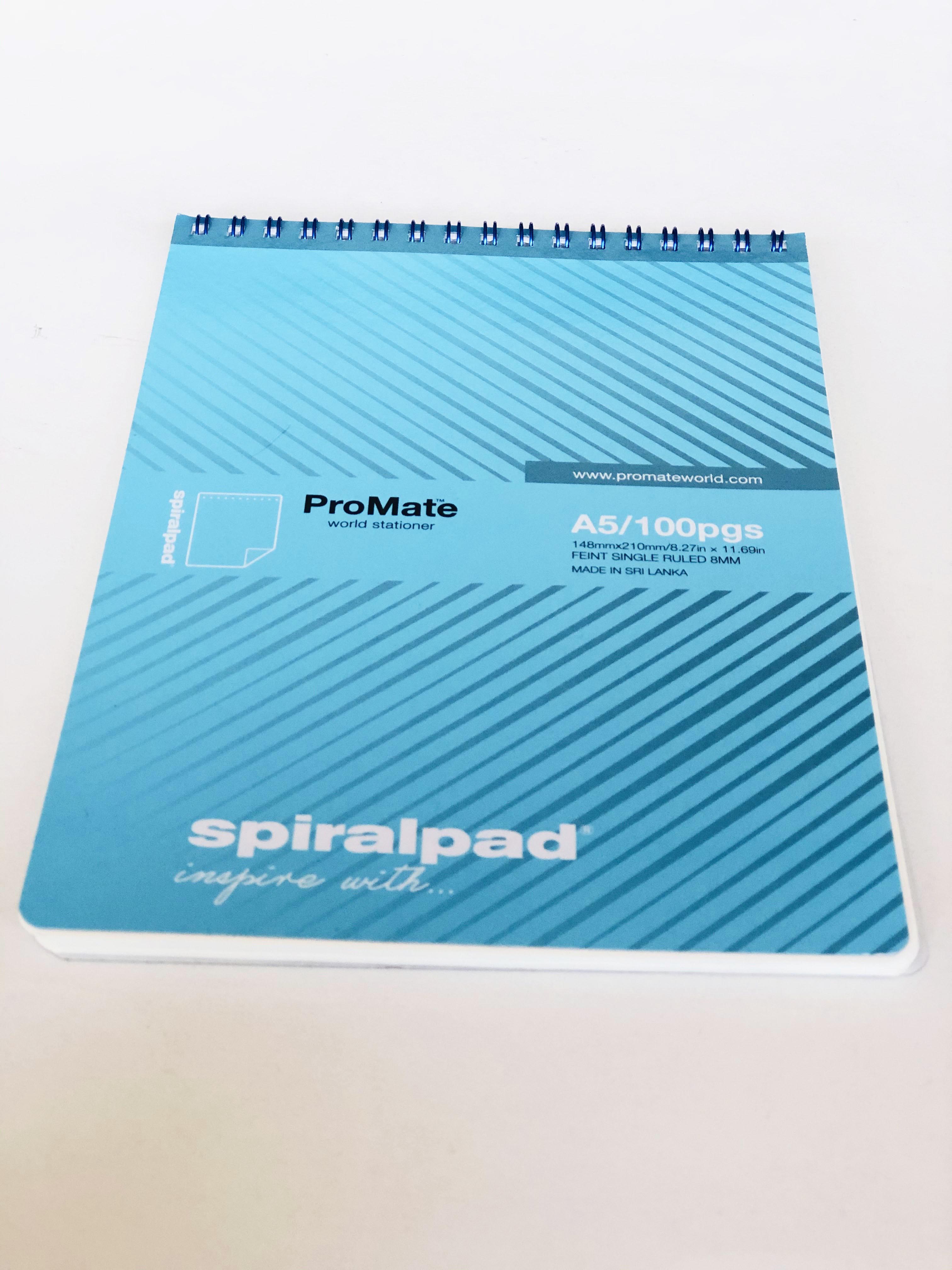 Promate A5 Spiralpad Short Single Ruled 100 Pages 