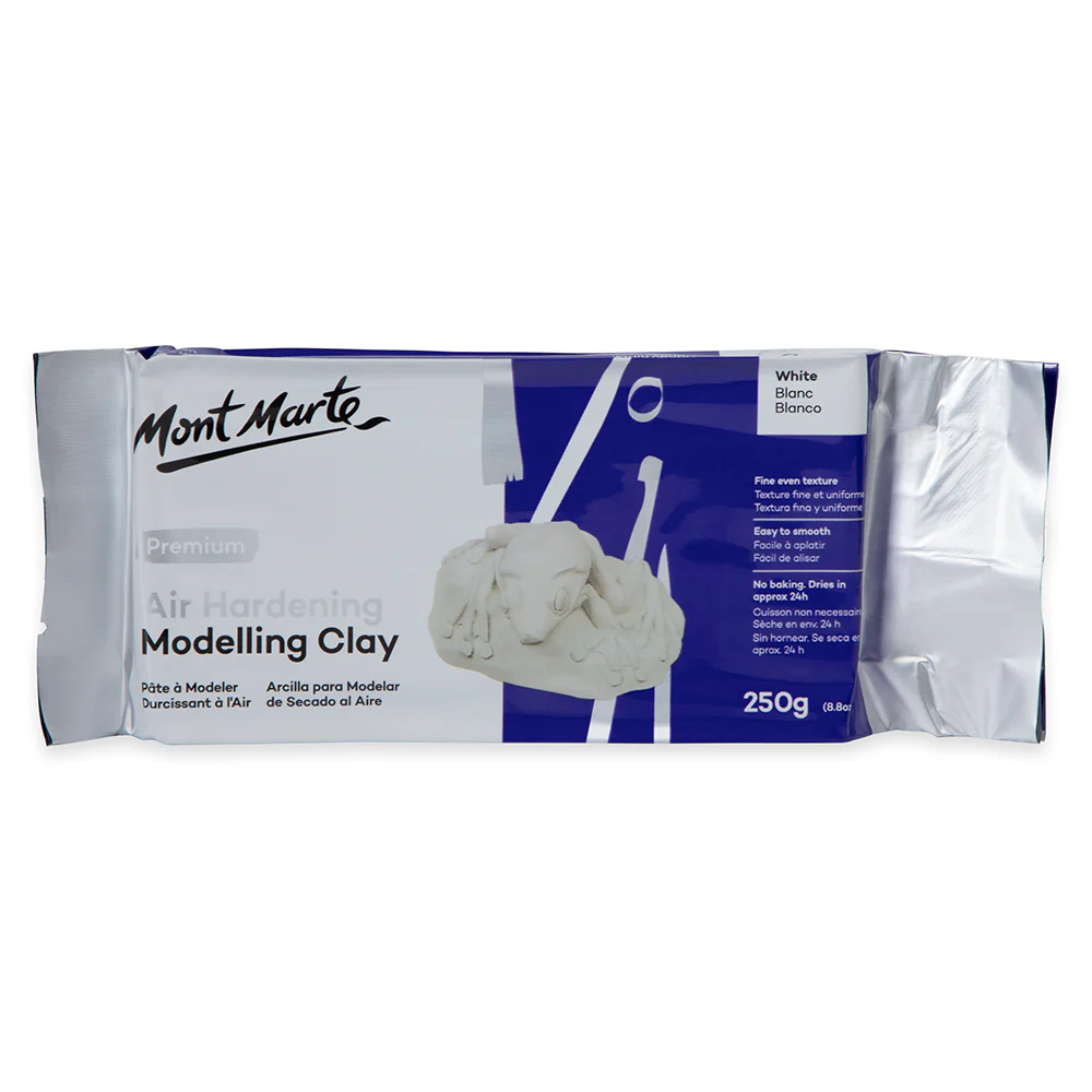 Mont Marte Premium White Air Hardening Modeling Clay 250g