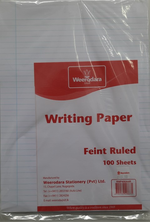 Weerodara Writing Paper 