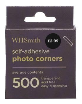 WHSmith SelF-adhesive Photo Corners (average Contents 500)
