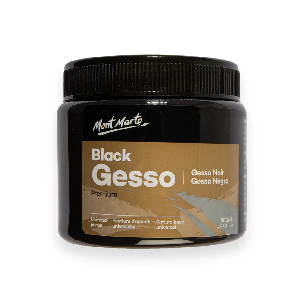 Mont Marte Premium Black Gesso Tub 500ml 
