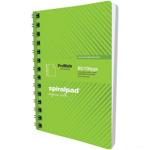 Promate B5 Spiralpad long 100 Pages Notebook 