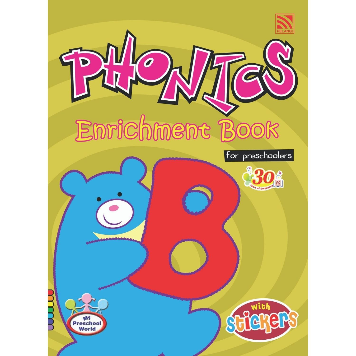 Pelangi Phonics Enrichment Book for Preschoolers A with Stickers