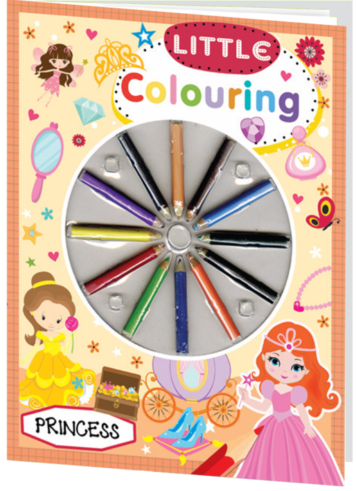 Little Colouring Princess with 12 Crayons 