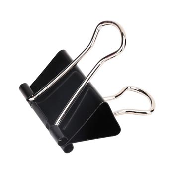 Binder Clip 1 1/4" Black and colour 