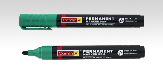 Camlin Refillable Permanent Maker Pen Green