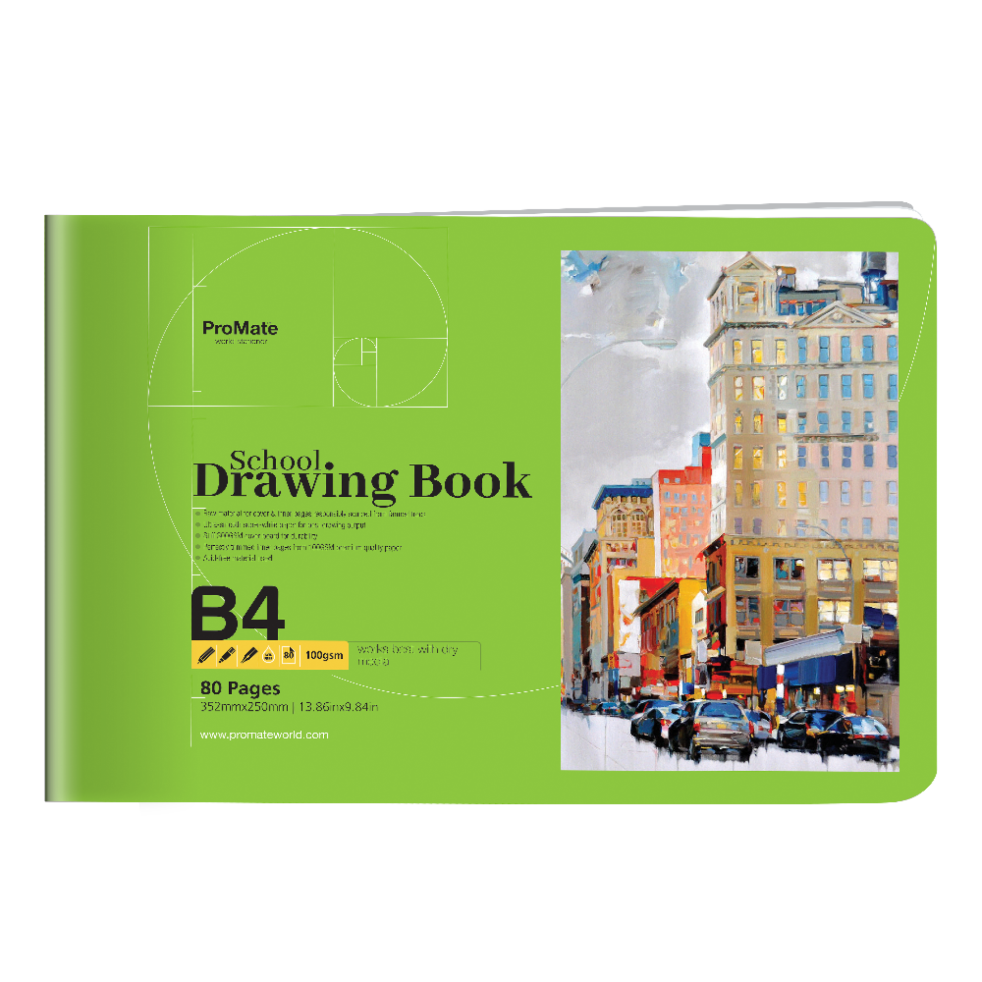 Promate School Drawing Book B4 80 Pages 