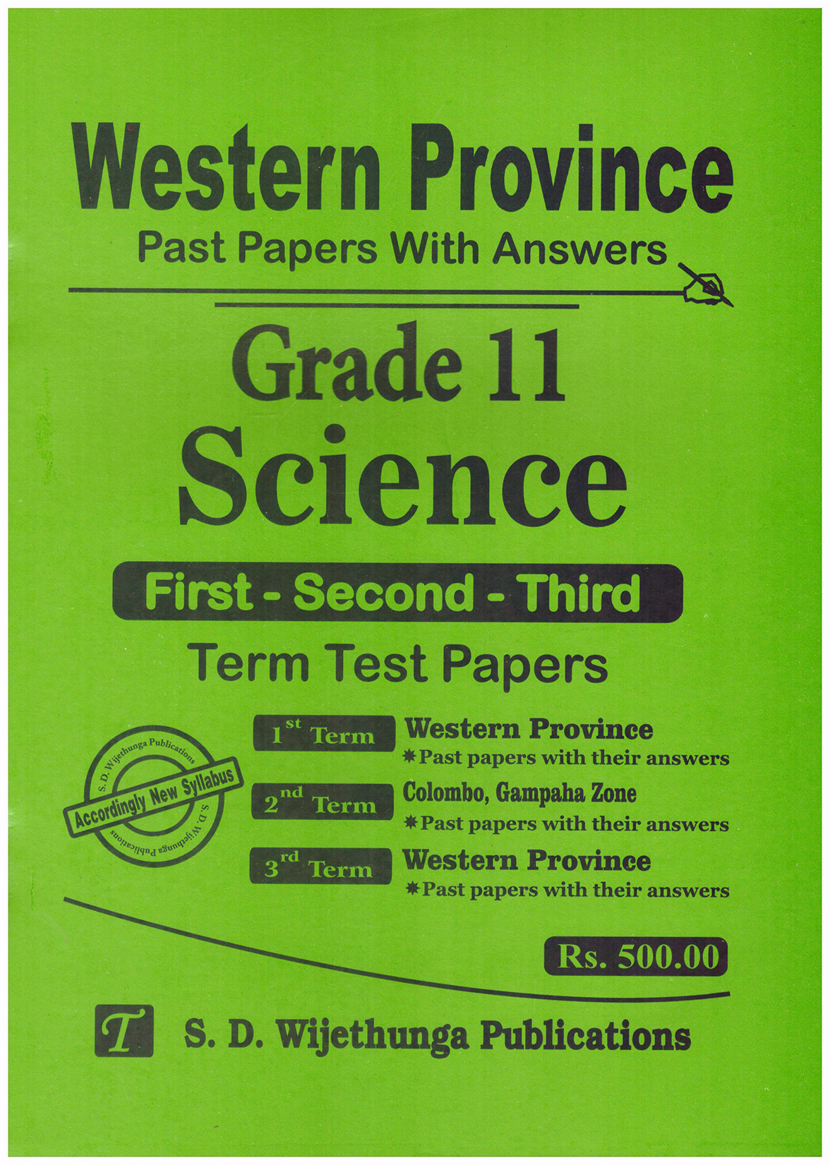 Western Province Grade 11 Science Past Papers with Answers