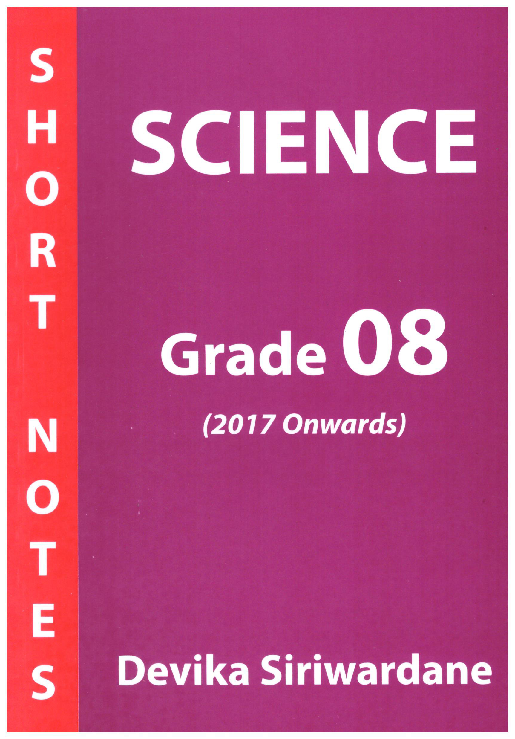 Science Grade 08 Short Notes (2017 Onwards)