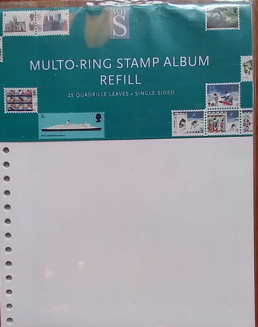 WHSmith Multo-Ring Stamp Album Refills ( Pack of 25 )