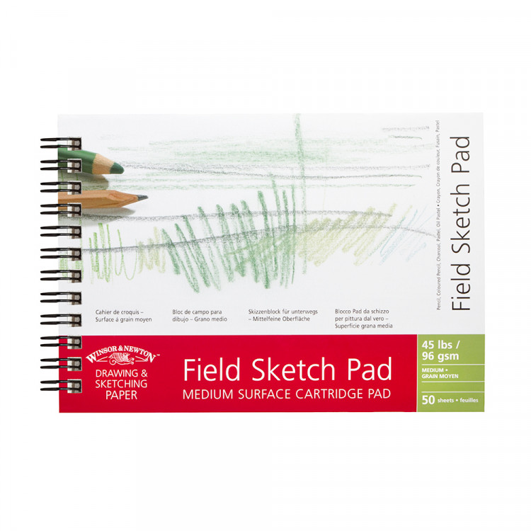 Winsor & Newton Field Medium Spiral Sketch Pad 96gsm A6 50 sheet