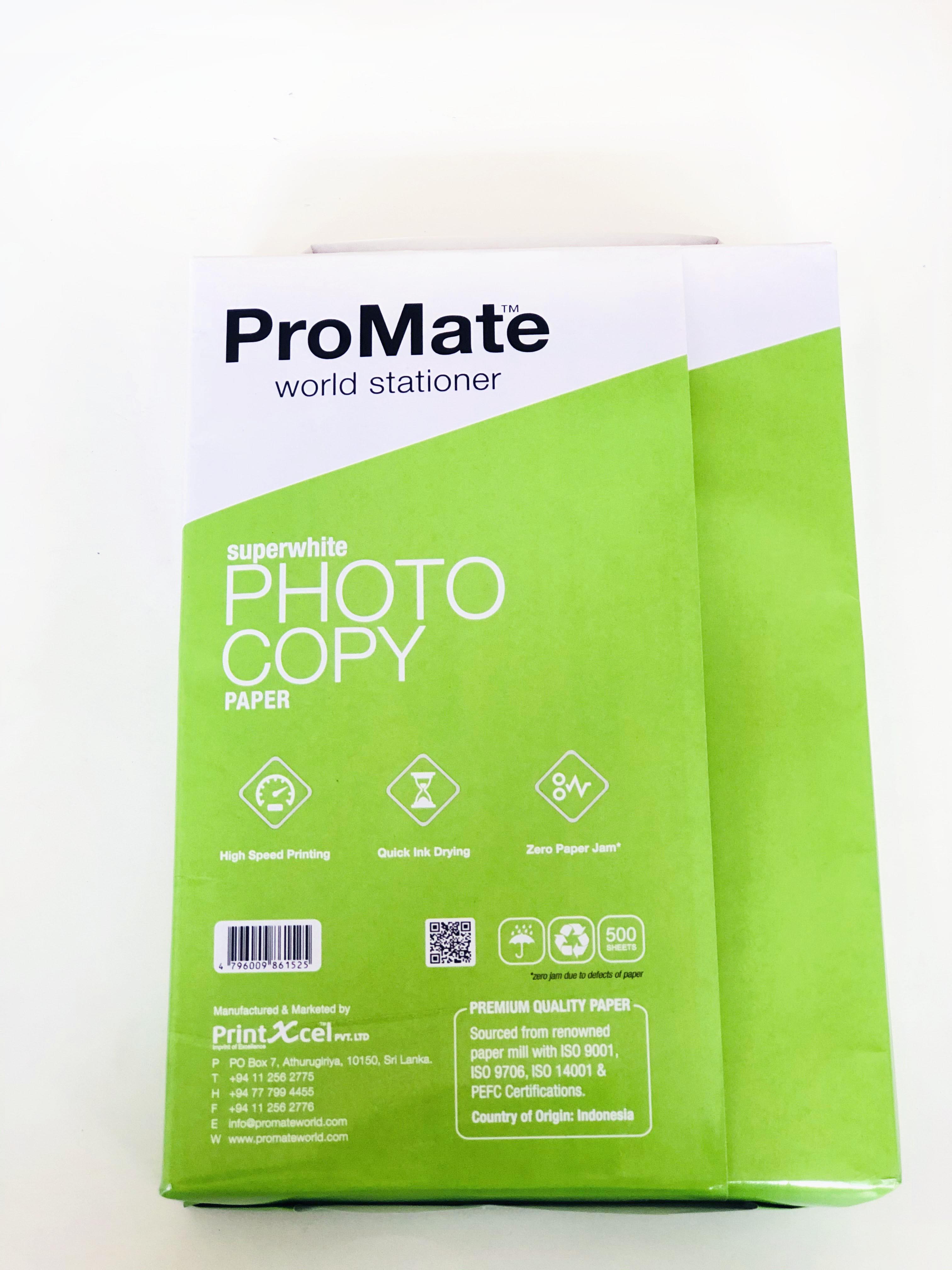 Promate A4 Photo Copy Paper 80gsm ( 500 Sheets Pack )