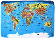 Play Carpet / Play Mat With World Map