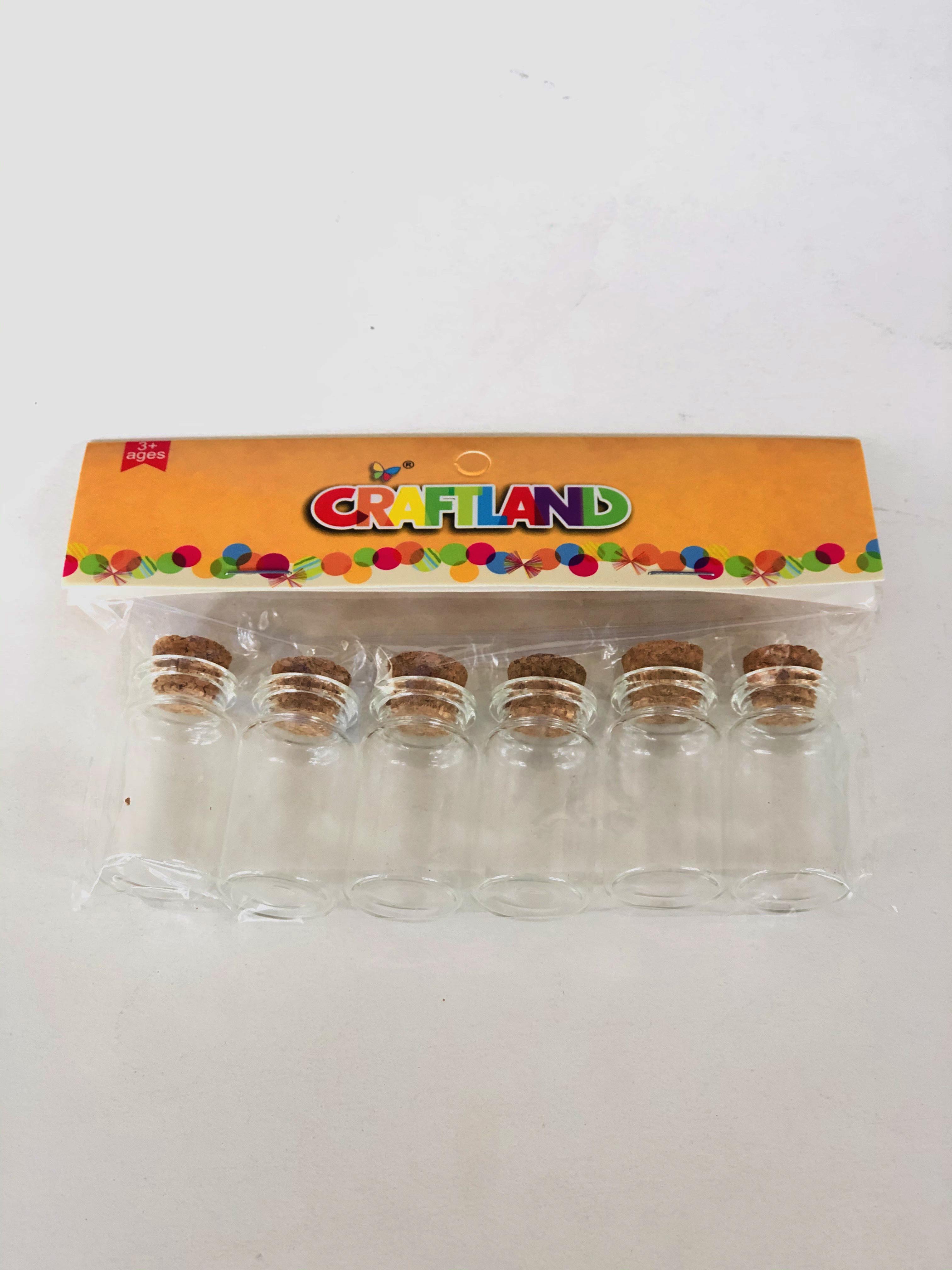 Craftland Glass Bottles Small ( 6 x1 )