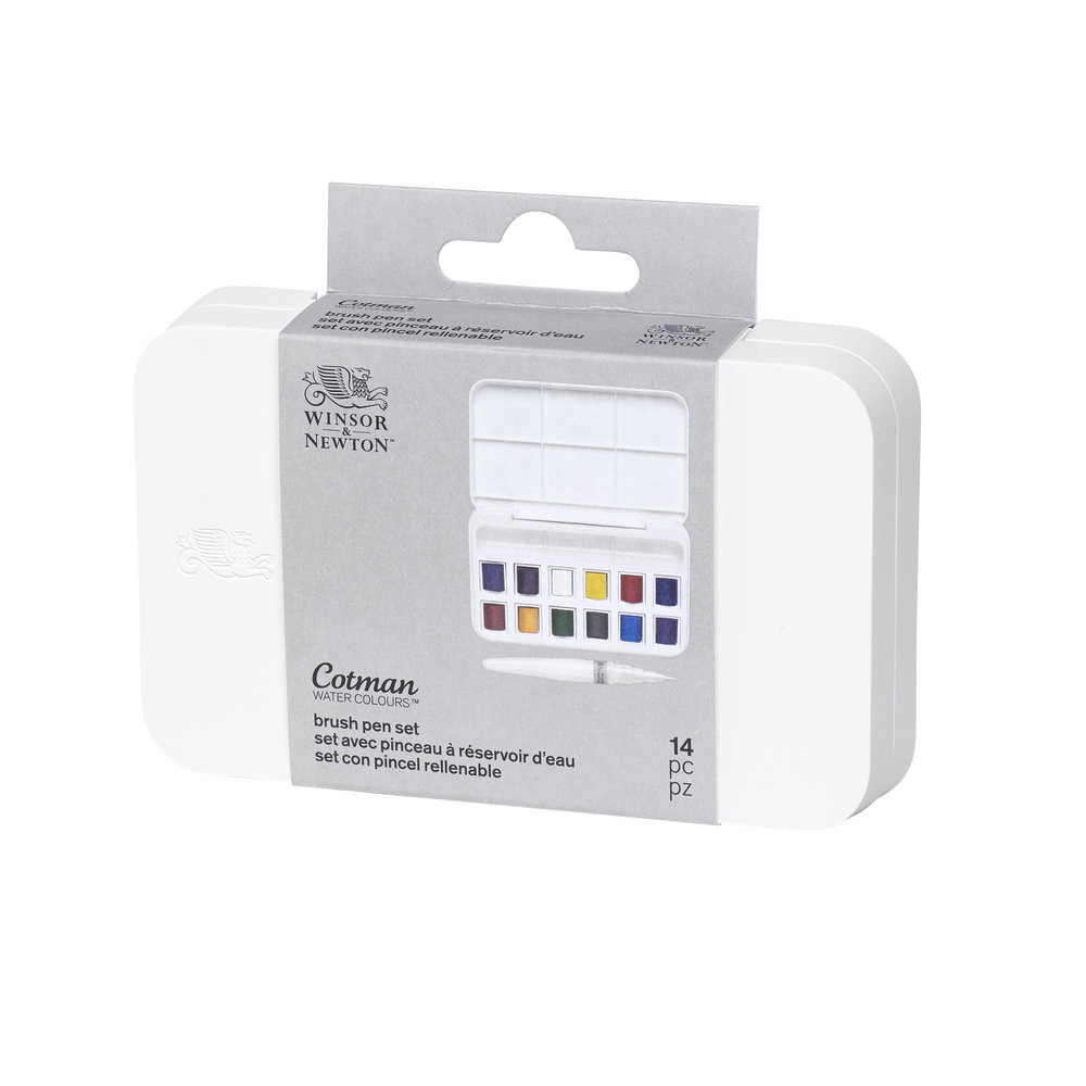 Winsor & Newton Cotman Water Colour Brush Pocket Set13pcs