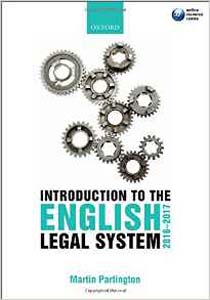 Introduction to The English Legal System Context 2016-2017