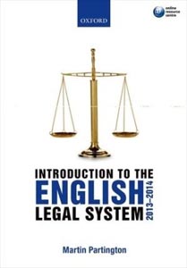 Oxford Introduction To The English Legal System 2013-2014