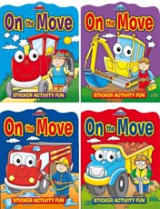 On the Move Sticker Activity Fun (dark blue book)
