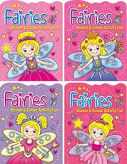 Fairies Sticker and Colour Activity Fun Book 1 (Light Pink)