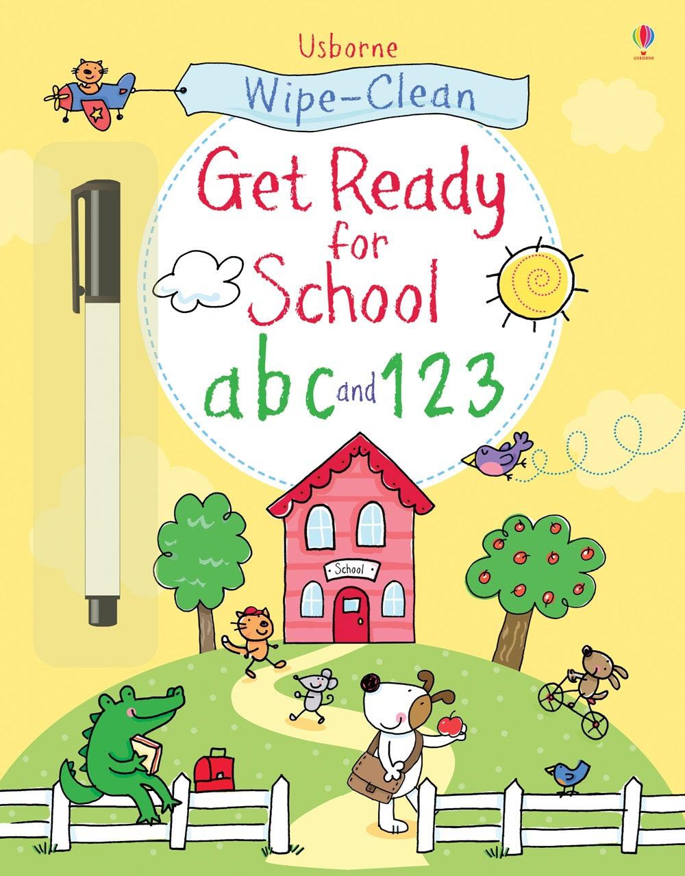 Usborn Wipe Clean Get Ready for School abc and 123