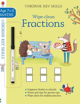 Usborne Key Skills Wipe Clean Fractions (Age 7 to 8 Maths)