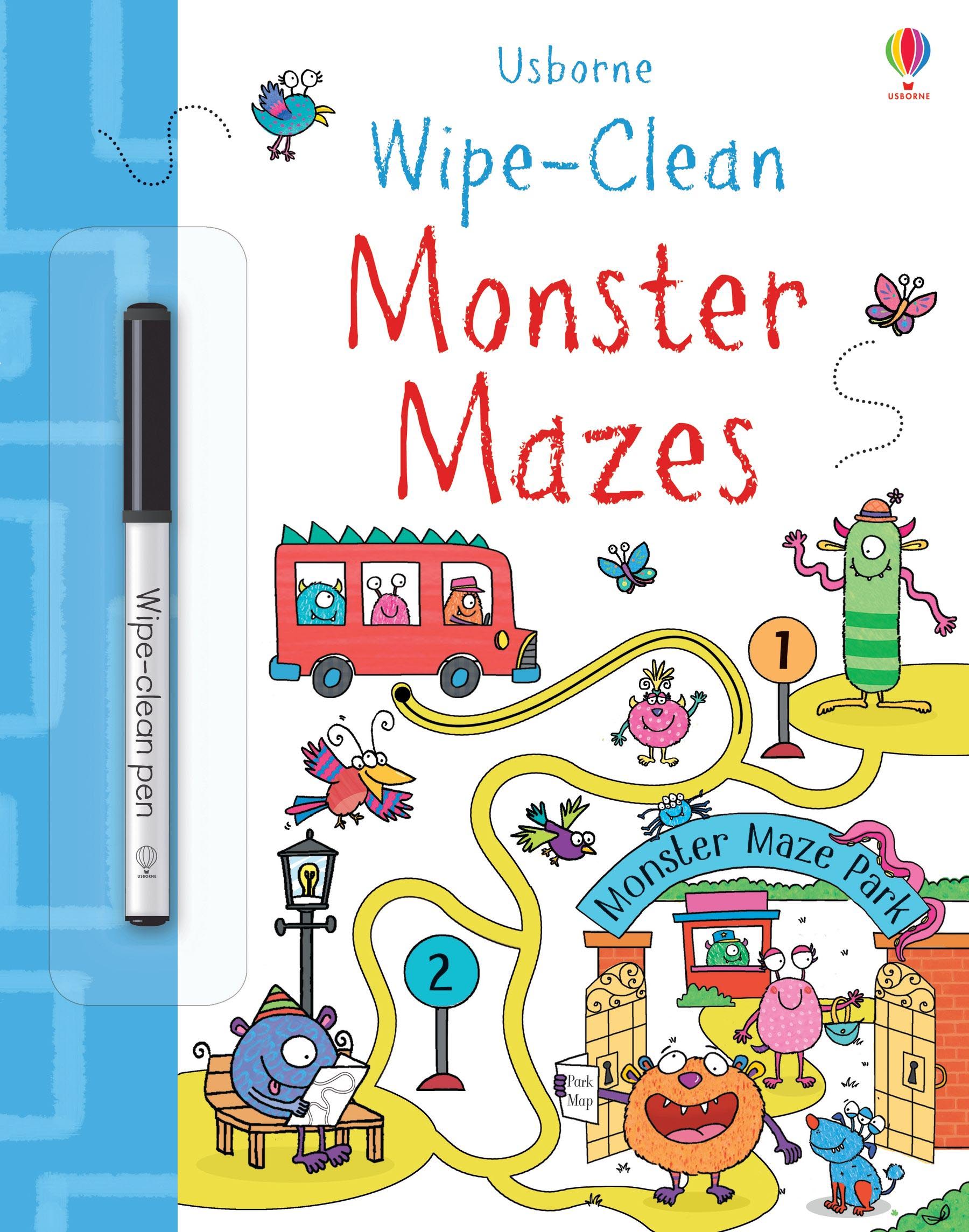 Usborne Wipe Clean Monster Mazes