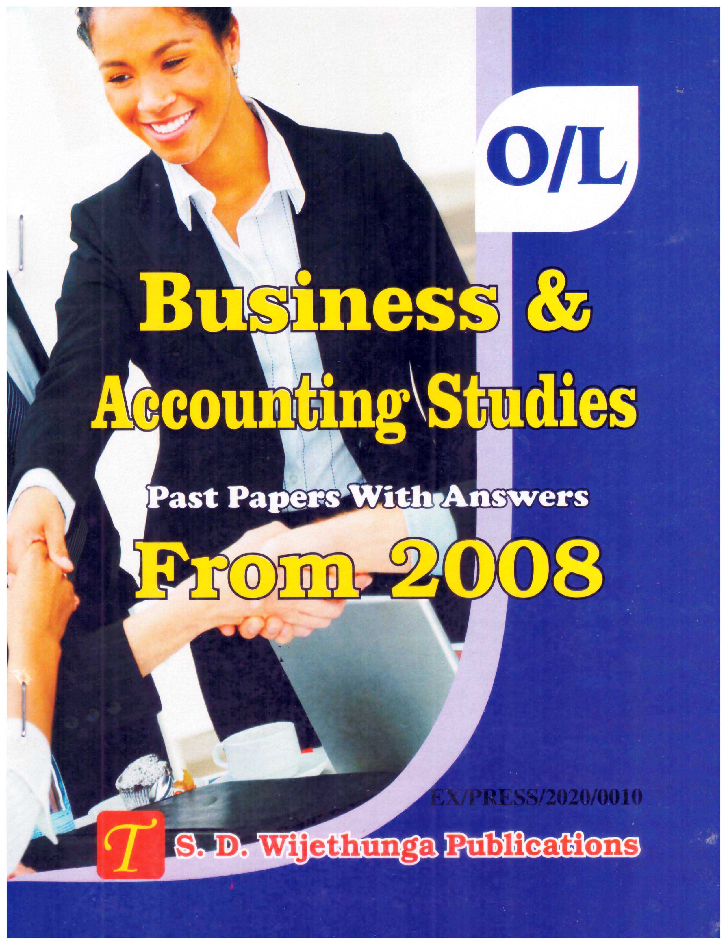 O/L Business and Accounting Studies Past Papers With Answers From 2008