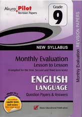 Akura Pilot Grade 9 Monthly Evaluation English Language ( New Syllabus )