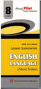 English Language Grade 08 : New Syllabus Lesson Summaries (Short Niotes)