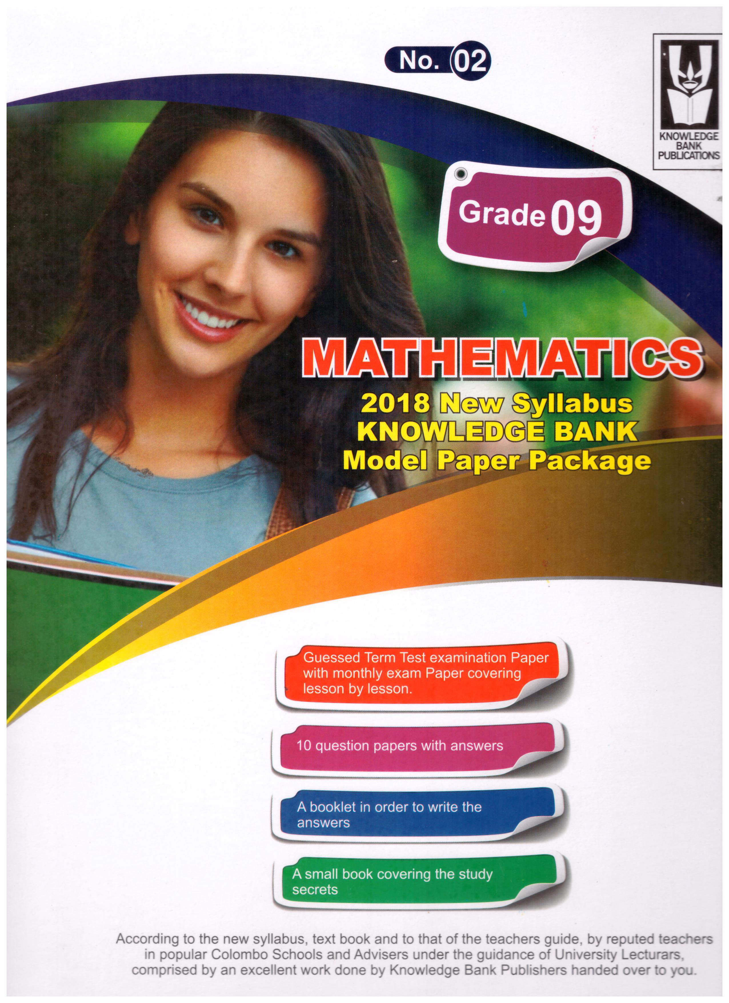 Knowledge Bank Mathematics No 02 Grade 9 Model Paper Package ( New Syllabus )