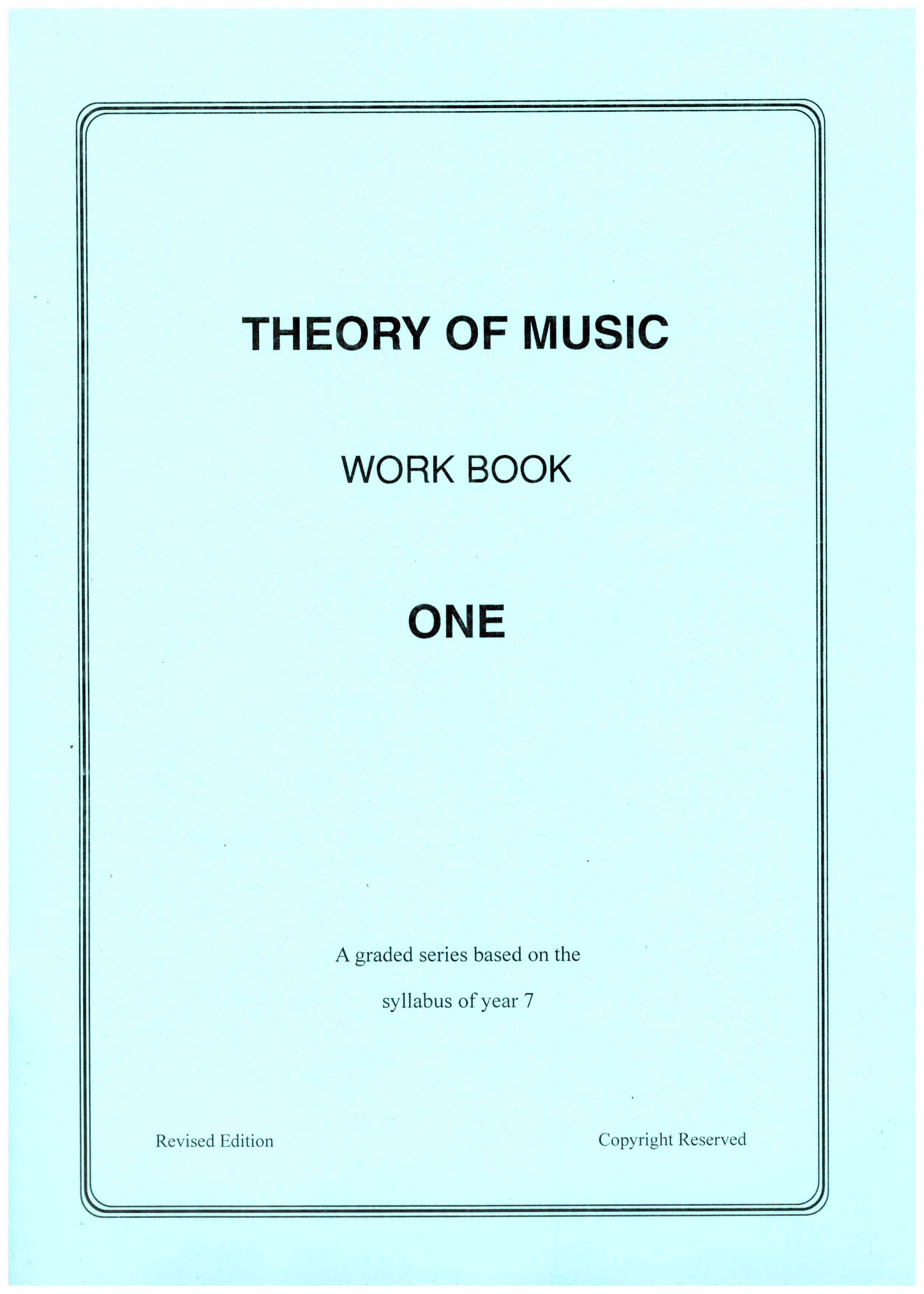 Theory Of Music Work Book 1