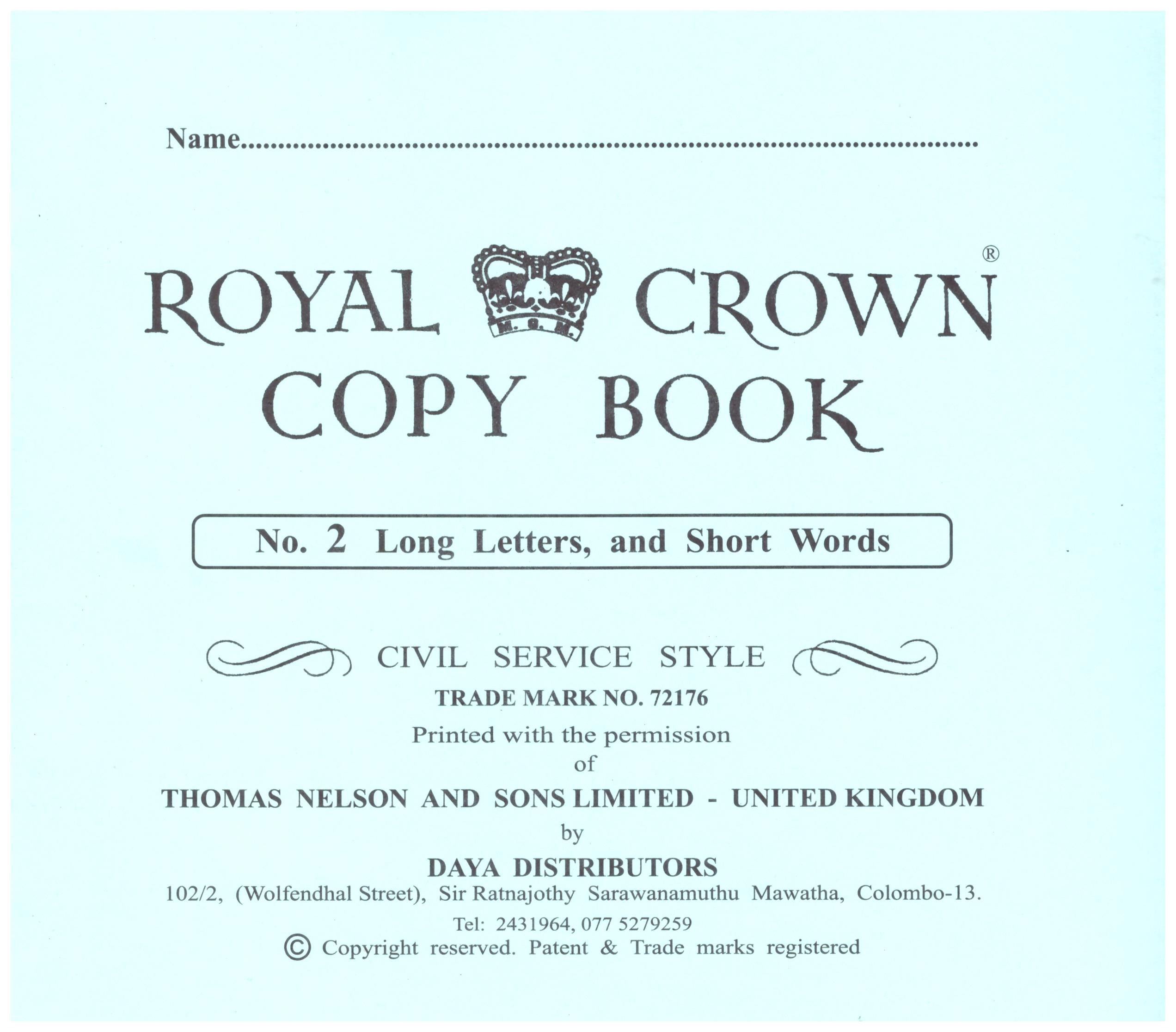Royal Crown Copy Book 2