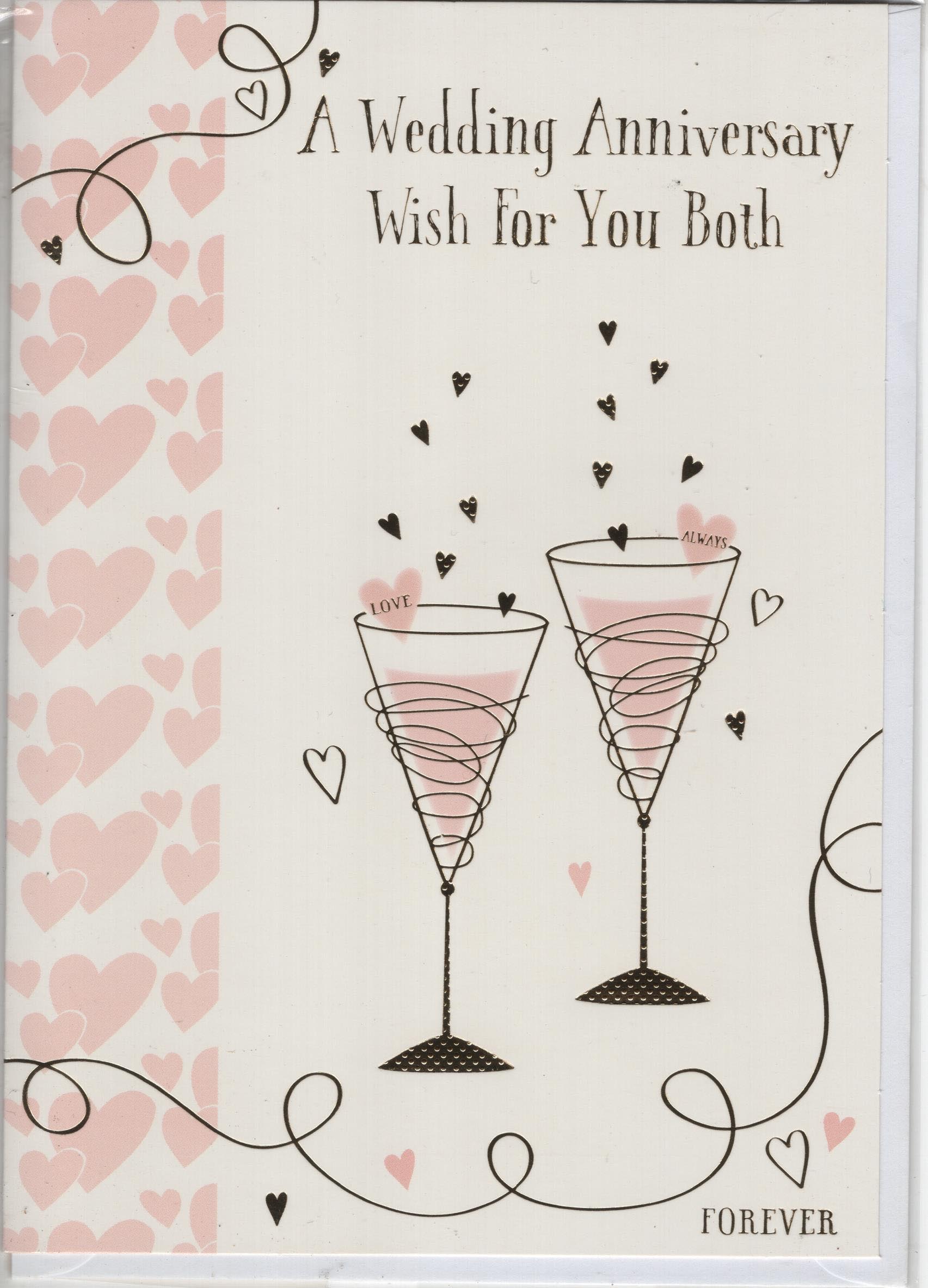 Hambledon Studios Greeting Card - A Wedding Annivesary Wish for You both