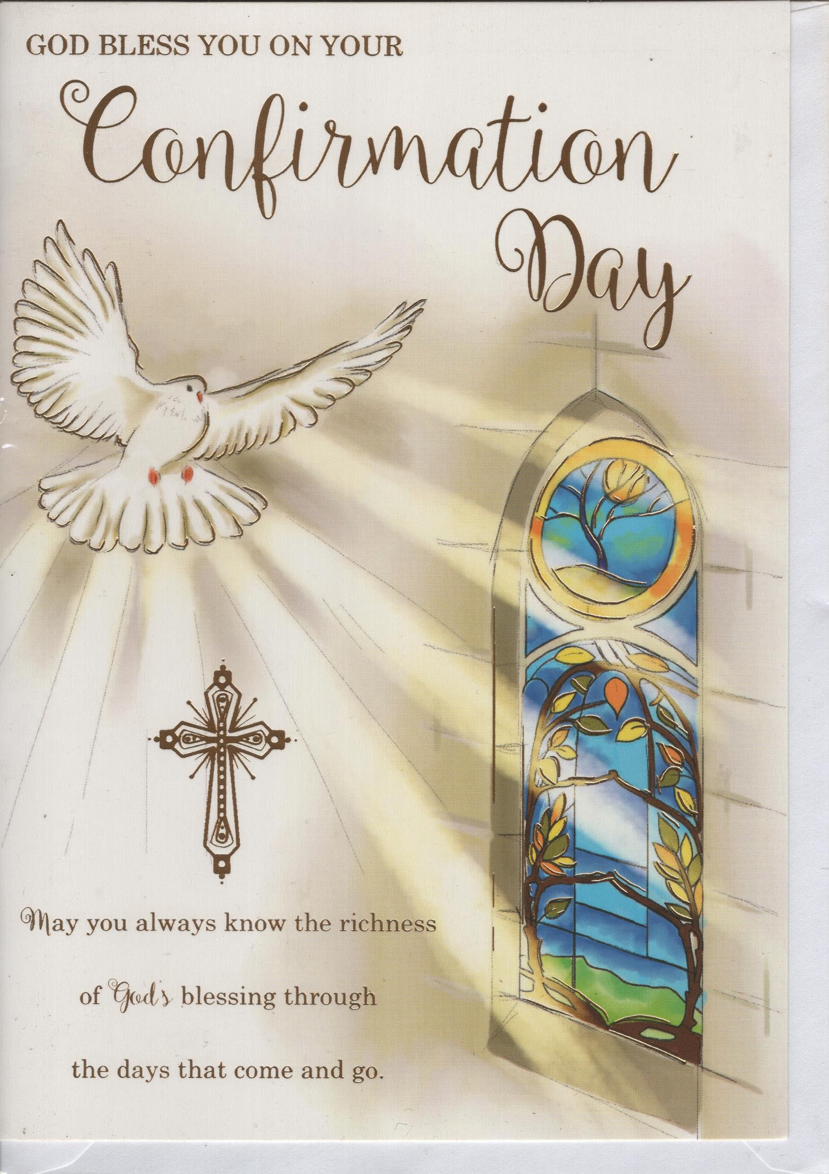 God Bless You on Your Confirmation Day Greeting Card