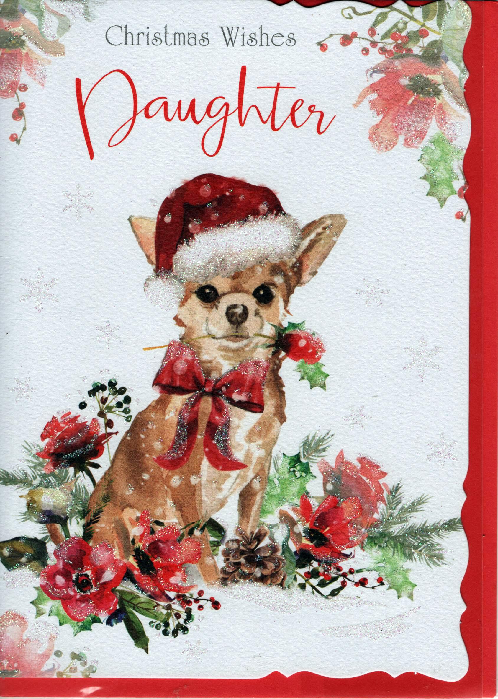 Christmas Wishes Daughter Greeting Card